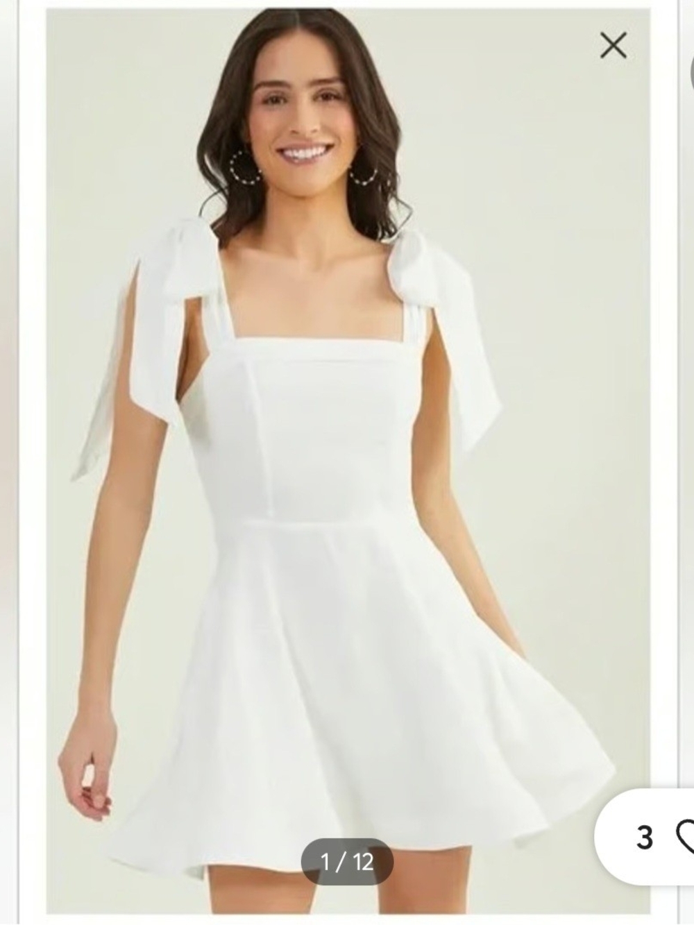 Altar'd State Eliza Adjustable Tie Straps Mini Dress. Size Medium